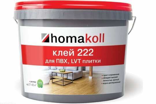 Клей Homakoll 222, для ПВХ и LVT плитки, 12 кг 460401